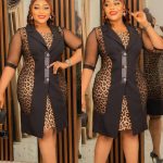 Animal prints short dress.